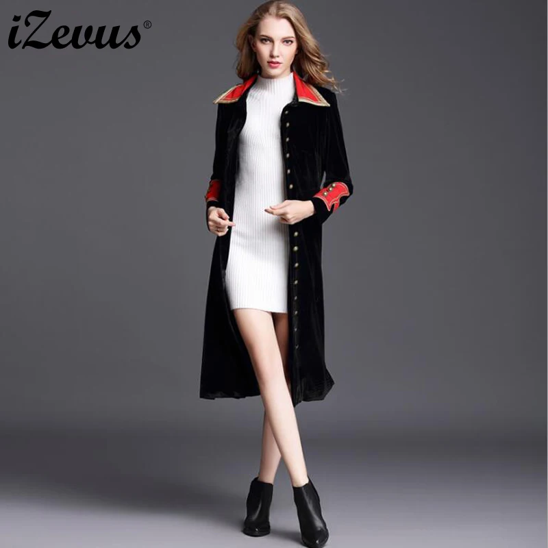 

Vintage Elegant Dignity Women Winter Runway Designer Long Coat Collar Wrap Black Thick Warm Coat Outwear Velvet Maxi Coat