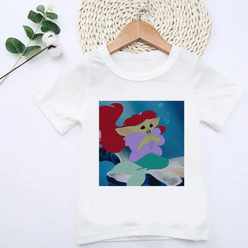 Новинка футболка в стиле Харадзюку для малышей йода летний детский костюм