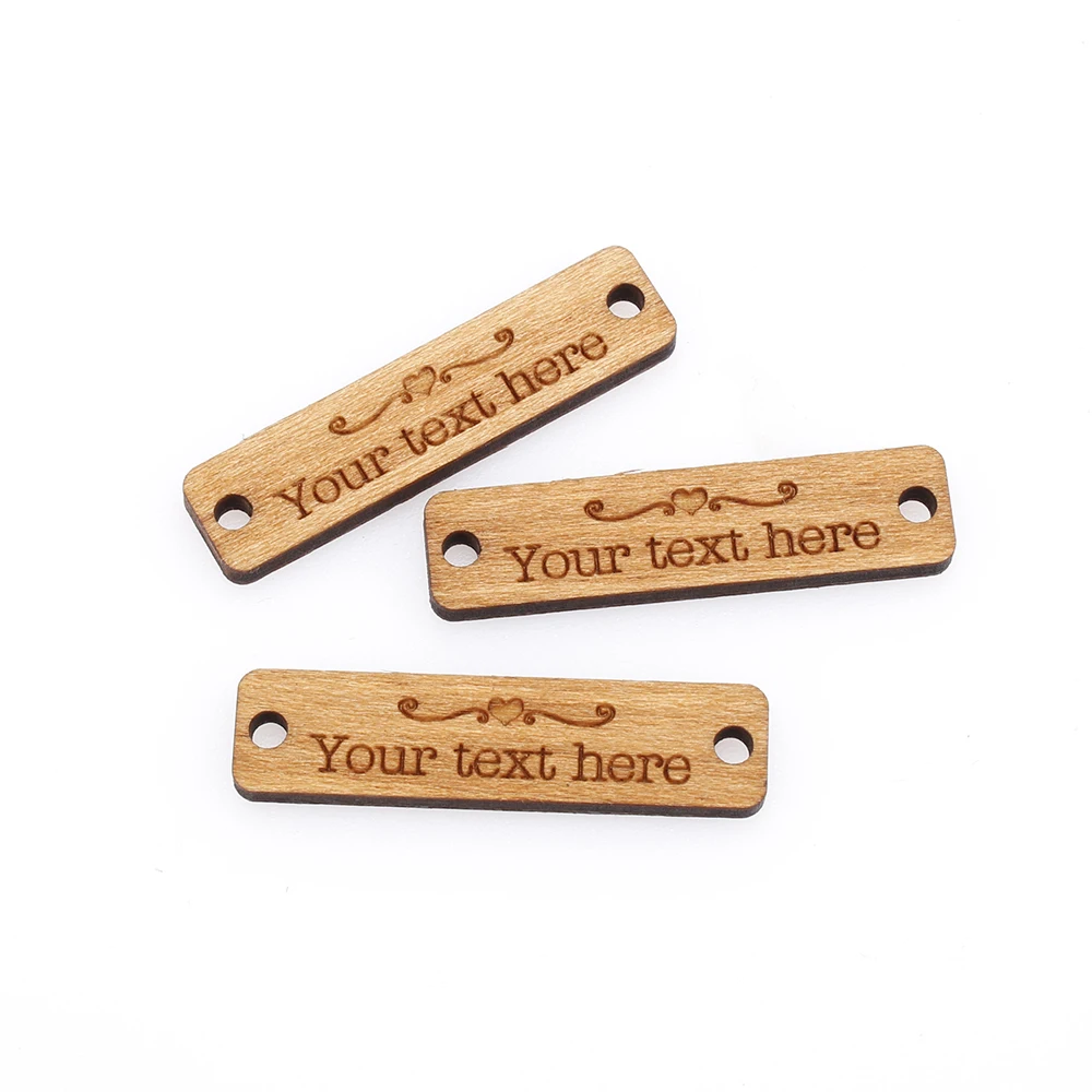 

Wooden Labels, Knit Labels, Custom Design, Custom Engraving, Logo or TextPersonalized Brand, You Text (WD3148)