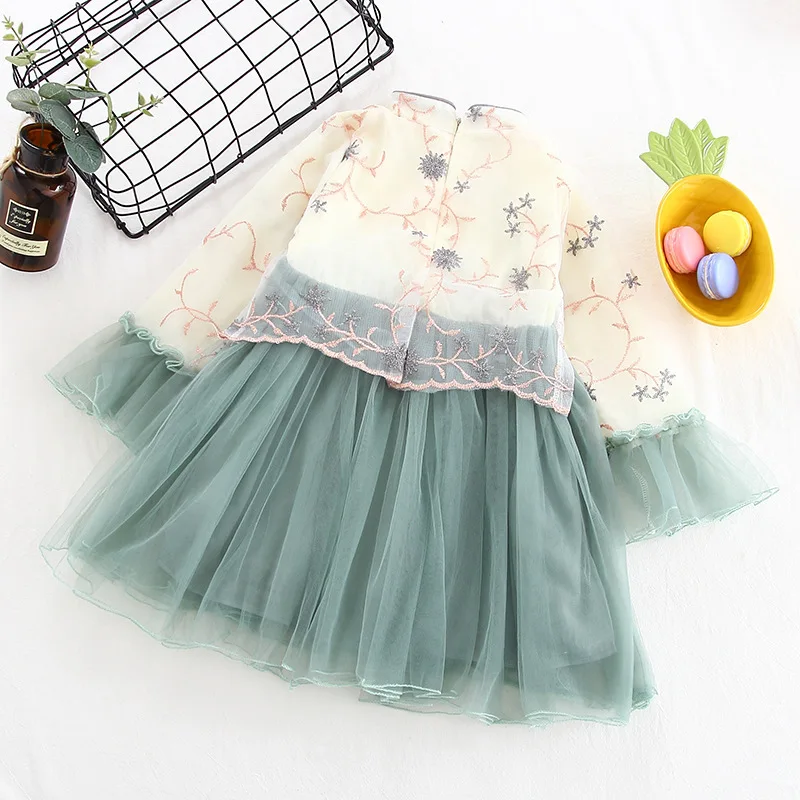 Chinese Style Girl Dress Children's Cute Cheongsam Toddler Vestidos Kids Dresses for Girls Baby Mesh Ball Gown | Детская одежда и