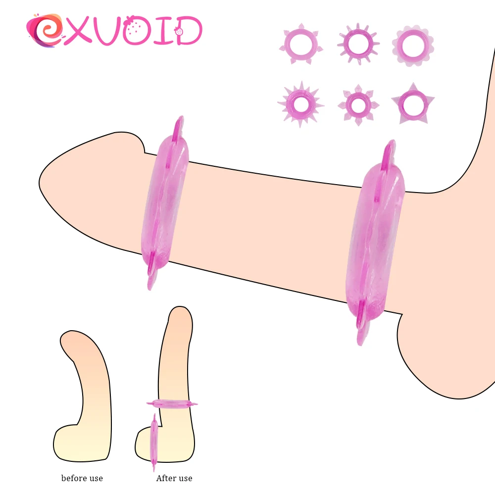 

EXVOID 3PCS Elastic Penis Ring Sex Toys for Men Erection Intimate Goods Scrotum Bind Cock Silicone Ring Delay Ejaculation