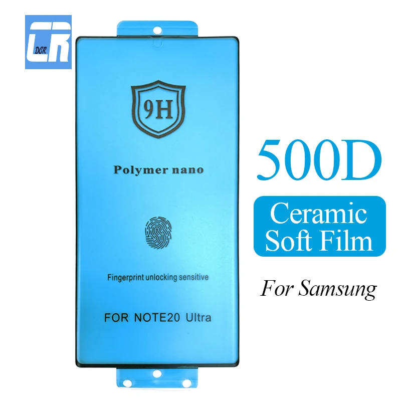 

500D Full Soft Ceramic Protective Film for Samsung Galaxy Note 20 Ultra 8 9 10 S20 S10 S9 S8 Plus S22 S21 Ultra Screen Protector