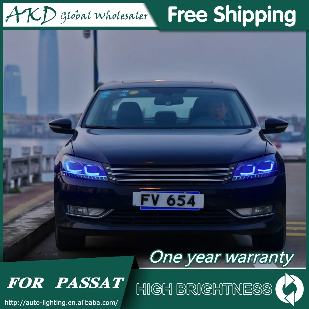 Фары для VW Passat B7 2011- DRL дневные ходовые огни Светодиодный Биксеноновая лампа Противотуманные фары тюнинг автомобильные аксессуары