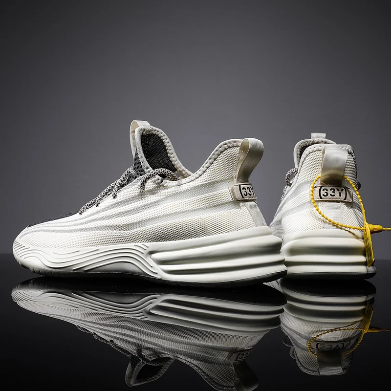 

Men Casual Shoes Sneakers Fashion Light Breathable Woven 2020 Mesh Mens Hot Sale Work Sneaker Sneakers-for-men Spring
