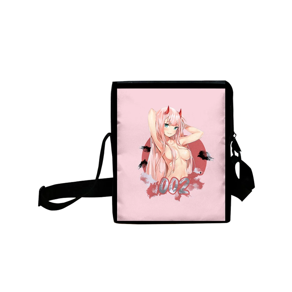 

New Darling In The Franxx Messenger Bag Men And Women Casual Street trend 3D Printing Oxford Zipper Bag