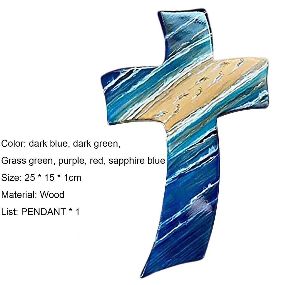 

Pendnat Decorative Creative Lightweight Wooden Cross Hanging Pendant Ornament for Daily Used