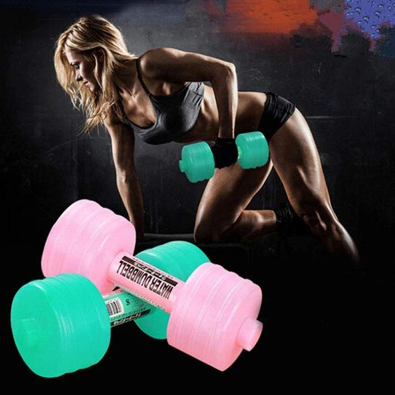 

2pcs New Women's Children's Inflatable Dumbbells 2 Bottles Kettle Dumbbells Fitness Equipment Gym Weights(random Colors)