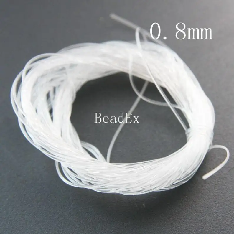 Эластичная нить премиум класса 10 93 метров (круглые прозрачные кристаллы ярдов)