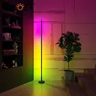 Современный напольный RGB светильник, 1,2 м, цветной светодиодный Угловой светильник с дистанционным управлением, лампа для спальни, гостиной, атмосферный Декор, освещение, стоящая лампа