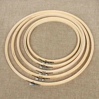 diy embroidery hoop tool art craft cross stitch chinese traditional circle round bamboo frame wooden sewing tools home deco