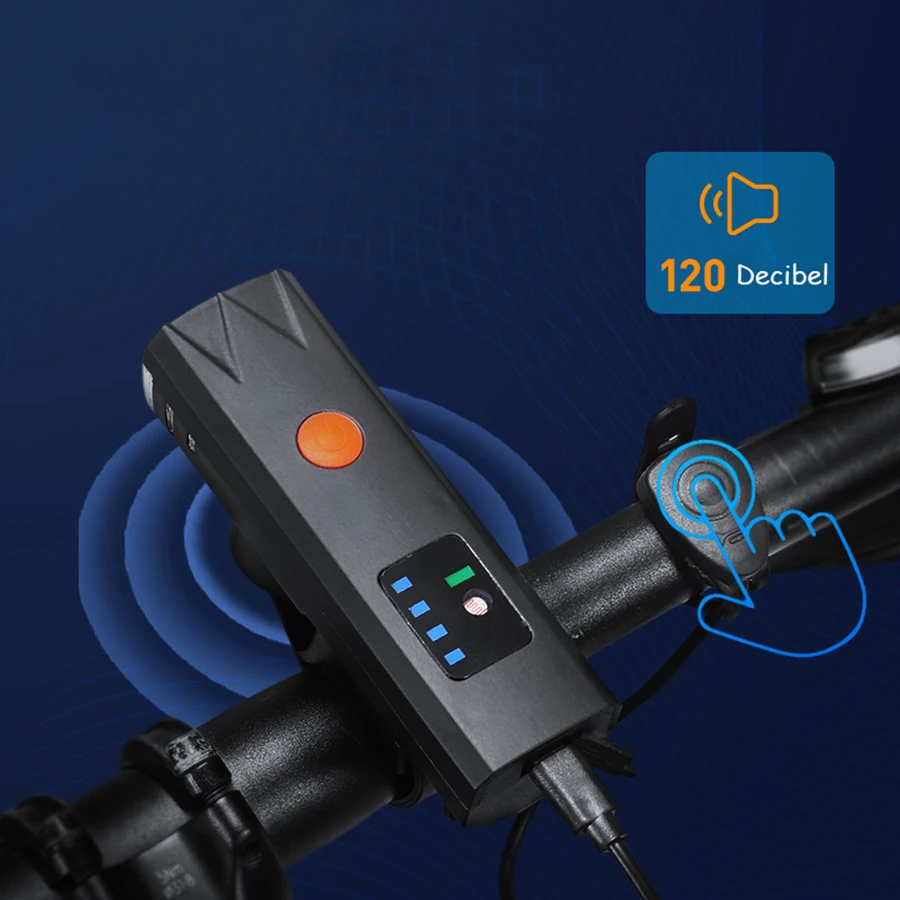 

Rechargeable Bike Light Horn Usb Bicycle Light Front Bell Warning Mini Portable Luz Bicicleta Delantera Riding Equipment ED5CD