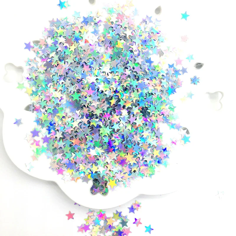 6 мм Переливающаяся блестящая Звезда конфетти золотая для свадьбы Вечеринка стол