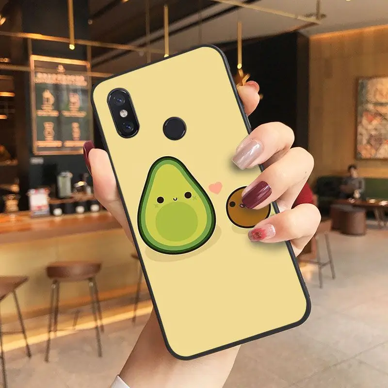 Avocado Aesthetic Cute Luxury Soft TPU Coque For Xiaomi Mi 6 6plus 8 8SE 9 9SE 6X Note2 Note3 Coque Shell Cellphones