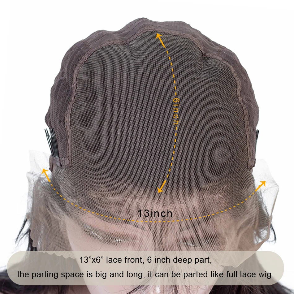 

Brazilian Deep Wave HD Lace Front Wig 13x6 HD Transparent Lace Front Human Hair Wigs For Women Pre Plucked Remy Lace Front Wig