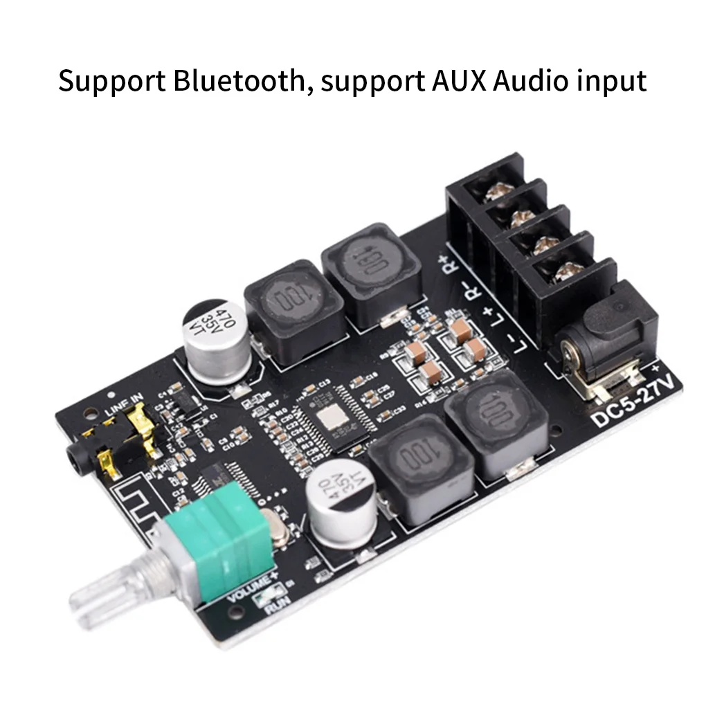Плата цифрового усилителя мощности Bluetooth 5 0 AUX TPA3116 2x50 Вт 100 стерео аудио AMP модуль