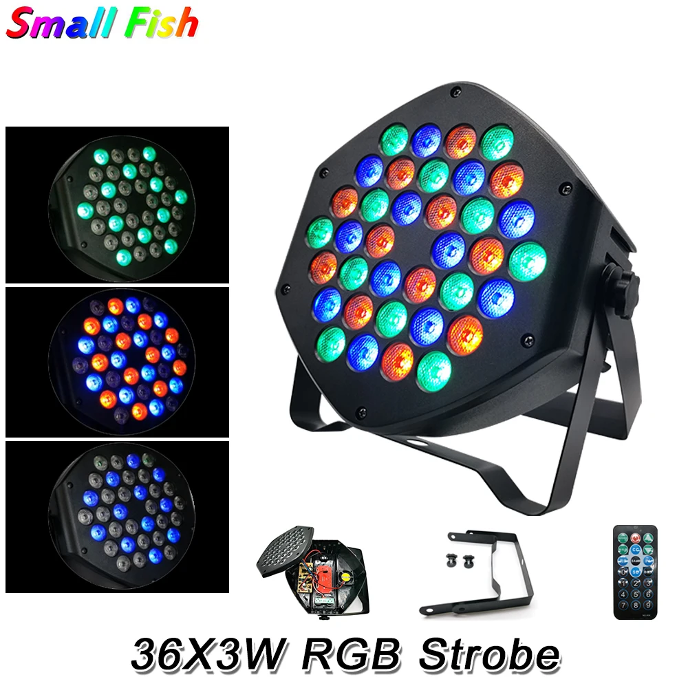 

Светодиодный прожектор RGB для смешивания цветов, 36x3 Вт, диджейские лампы для дискотеки, DMX контроллер, сценический эффект, вечерние декорати...