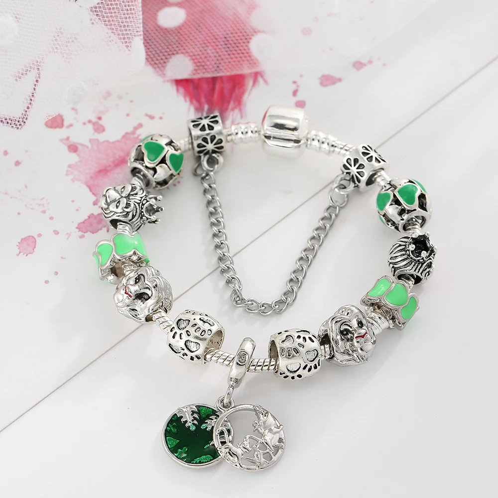 Модный браслет с шармами &quotКороль джунглей&quot браслеты оригинальным львом
