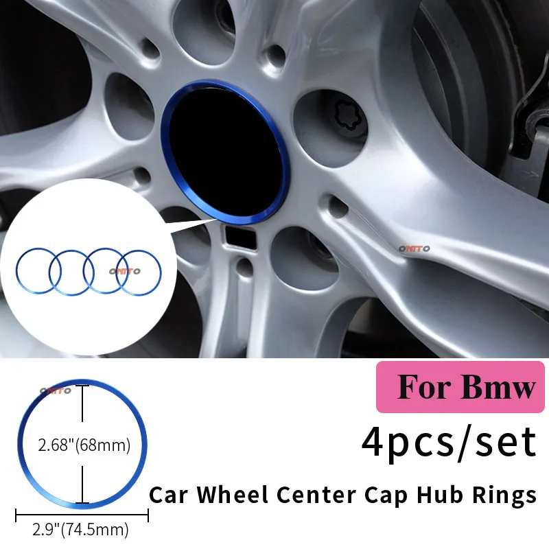 4 шт./лот украшение для автомобиля ступицы колец из алюминиевого сплава E60 E90 F10 F30