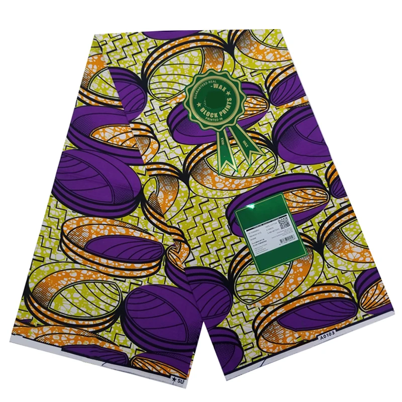 

African Wax Printed Cotton Dye Fabric 100%Soft High Quality Ankara Style Party Dress Material For Sewing By The Yards S-P 5-22
