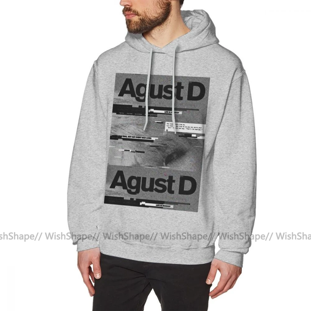 Agust D худи AGUST альбом Арт толстовки с длинным рукавом хлопковый пуловер капюшоном