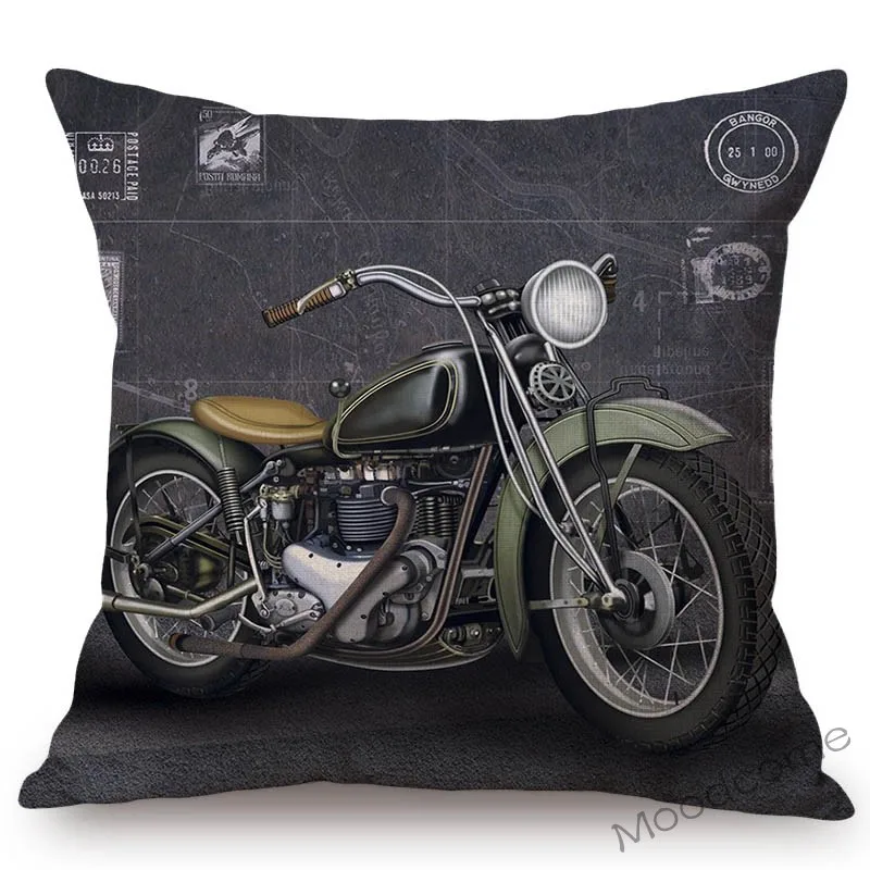 Винтажный декор для старой школы мотоцикла чехол подушки Legends Never Die Cool Ретро