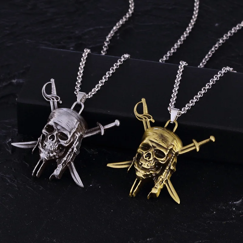 Женское ожерелье с подвеской в виде пиратов Карибского моря позолотой - купить по