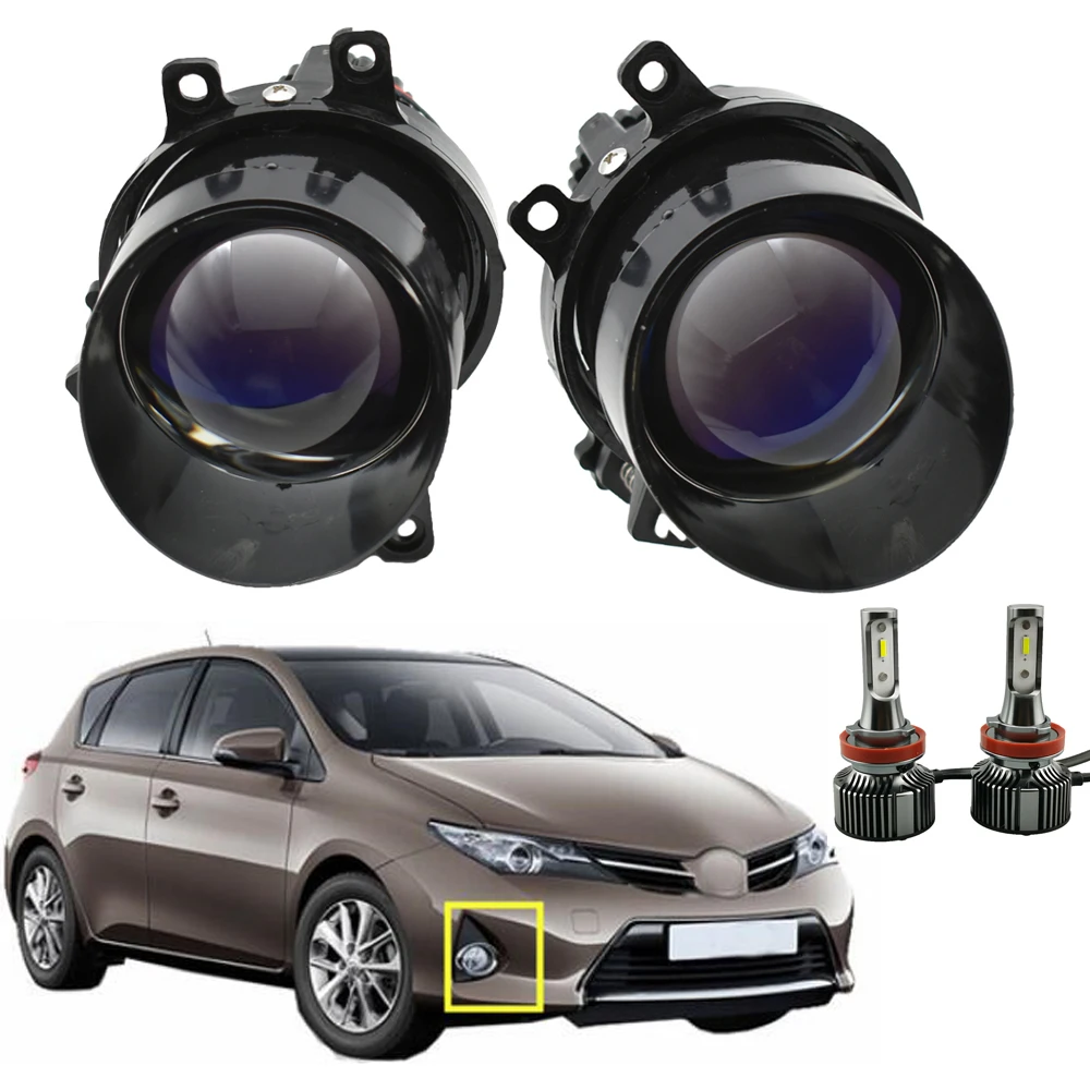 2x Fog Lights Bixenon Lens H11 LED Projector Car Accessories Retrofit For Auris hatchback NRE15 ZZE15 ADE15 ZRE15 NDE15 2007-