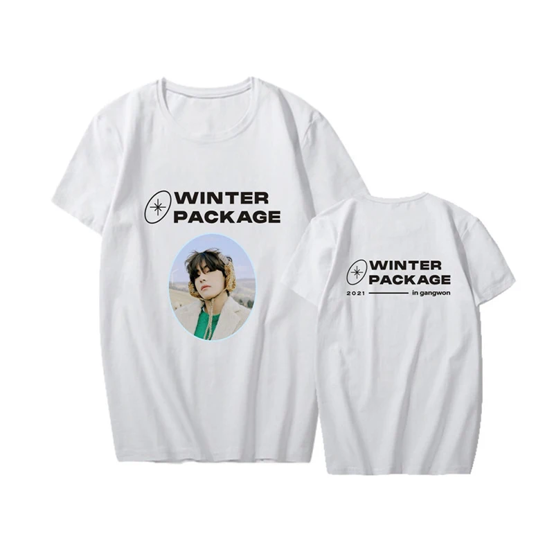 

KPOP 1PCS T-shirts Short- sleeve Summer Tops WINTER PACKAGE BE Bangtan Boys JIMIN SUGA V Fans Collection Gifts Y10