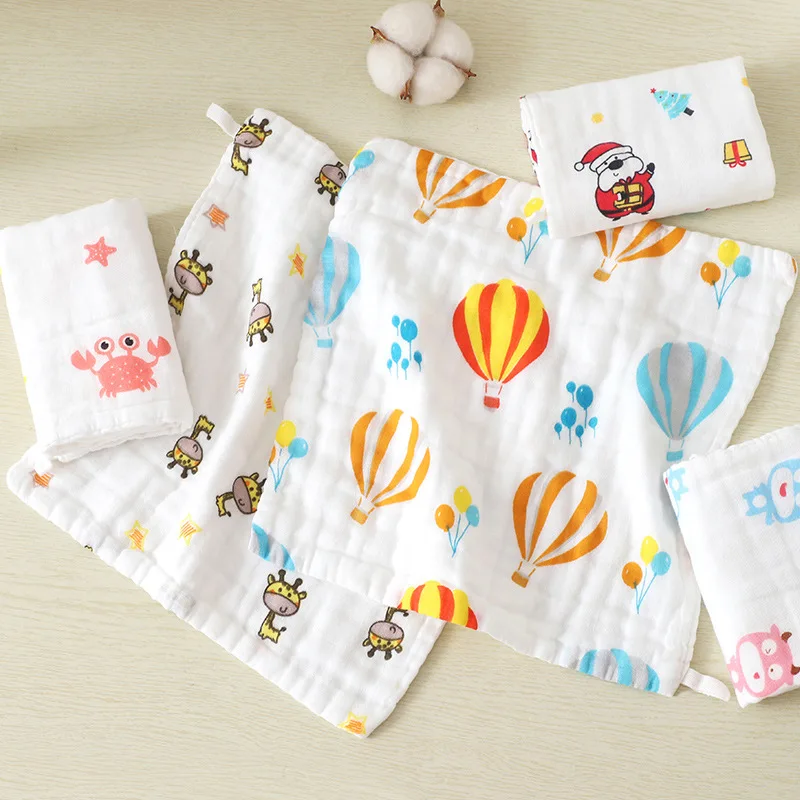 

6 Layers Gauze Soft Cotton Newborn Baby Towels Saliva Towel Nursing Towel Baby Boys Girls Washcloth Handkerchief