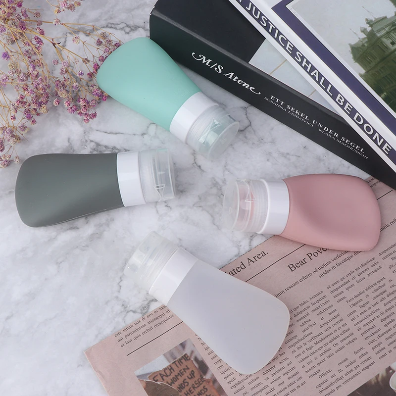 

60/90ml Silicone Empty Travel Bottle Leak Proof Refillable Squeeze Container