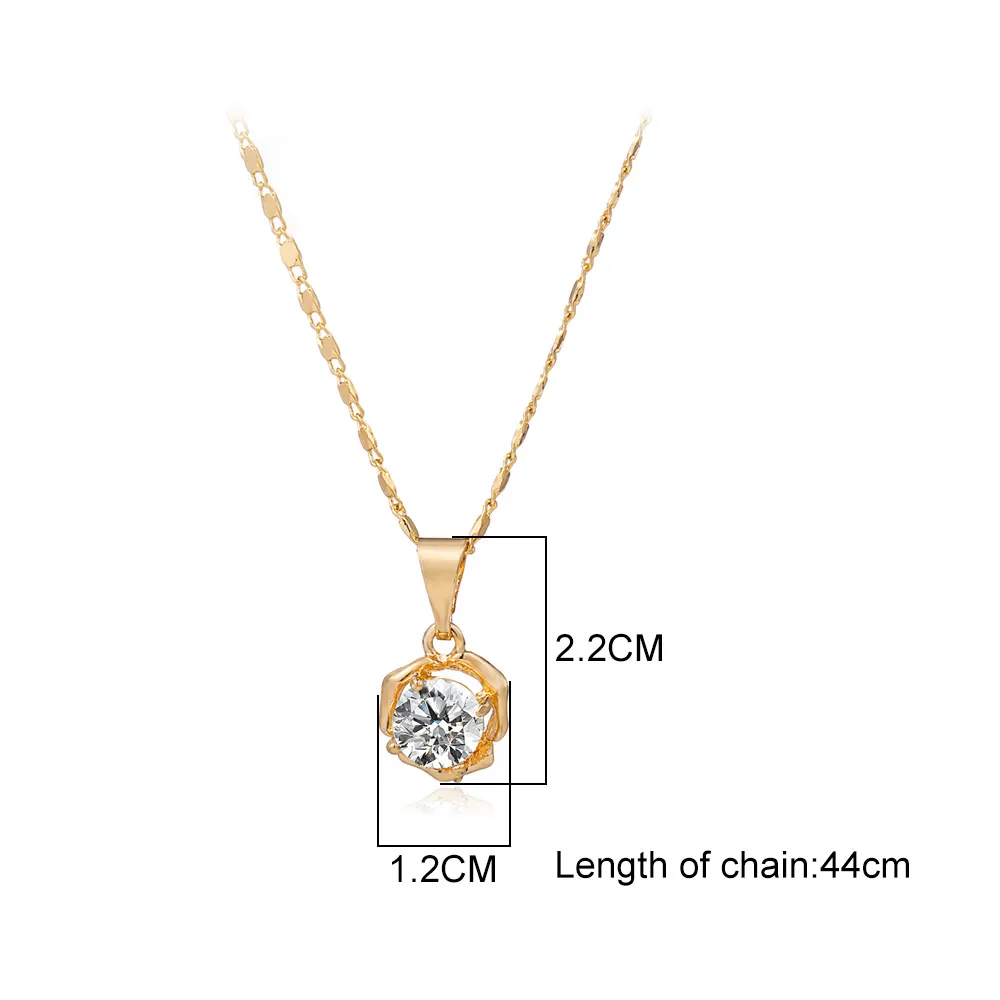 L700132N-001 Viennois золотого цвета ожерелье с подвеской для женщин, стразы, геометрические витые ожерелья, вечерние ювелирные изделия - Окраска металла: L700132N-001