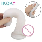 Реалистичный фаллоимитатор IKOKY, супер мягкий, фаллоимитатор для женской мастурбации, имитация пениса, эротические секс-игрушки для женщин, секс-шоп