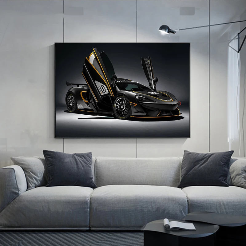 Современный крутой автомобильный холст картина Mclaren GT Спортивная Автомобильная