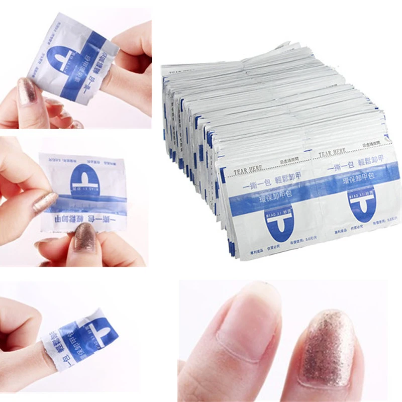 10 шт. Гель-лак для ногтей Фольга легкая чистки Обертывания ацетон комплект |