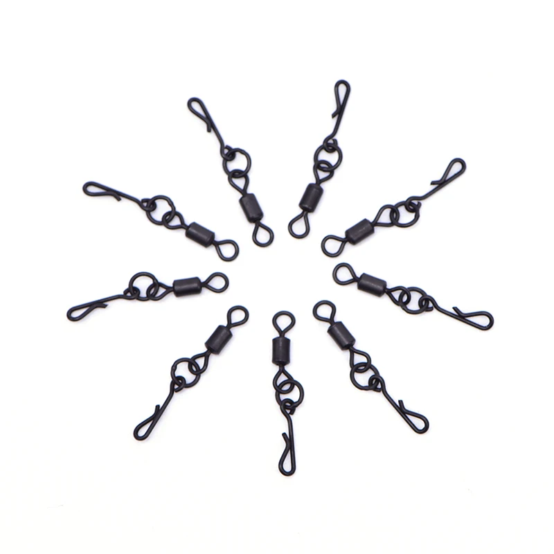 

20 штук рыболовные роликовых вертлюгов с быстрой смены защелками Карп буровых установок длинное тело шарнирного соединения