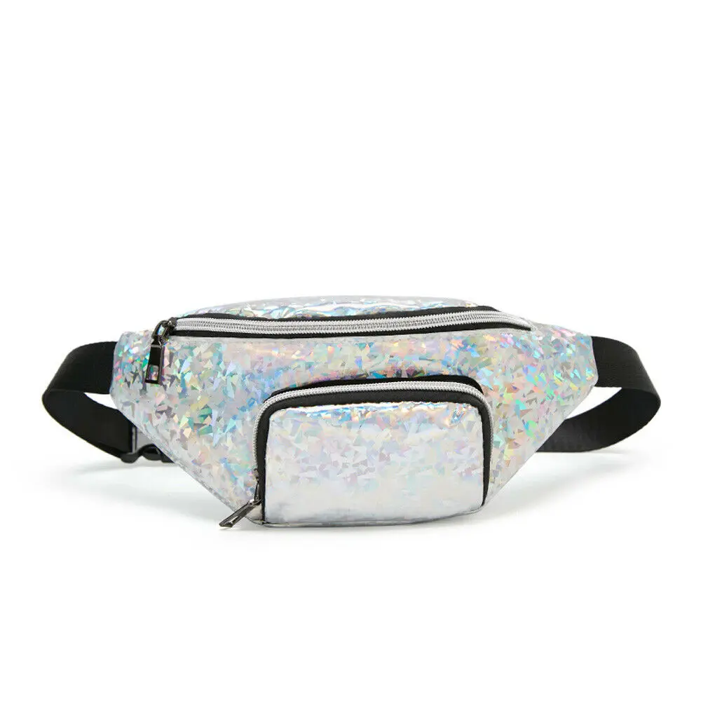2019 Women Shiny Waist Fanny Pack Belt Bag Travel Hip Bum Fashion Casual Small Purse Chest Pouch Sport Holiday Money Wallet |