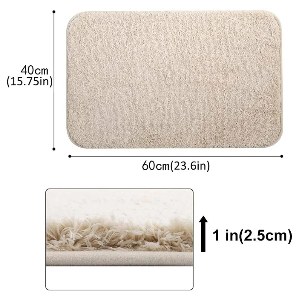 

Home Plush Bath Memory Foam Mat Non-Slip Microfiber Pad Soft Water Absorbent Dry Fast Floor Rug Washable Rug Toilet Floor Mat