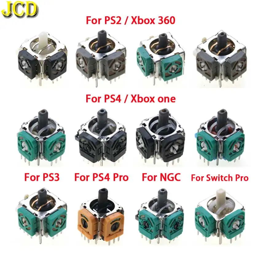 JCD 2 шт. для Xbox one 360 3D Аналоговый джойстик рукоятка сенсорный модуль потенциометр