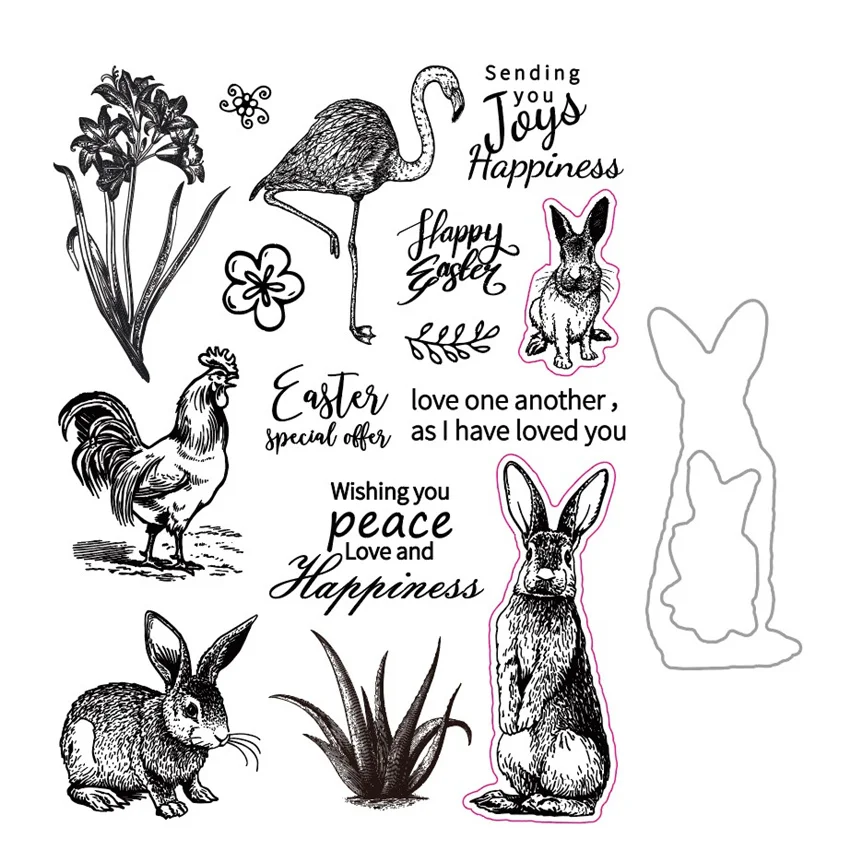 

Сделай Сам Пасхальный кролик кран прозрачный штамп и штамп силиконовый штамп карточка для рукоделия Скрапбукинг