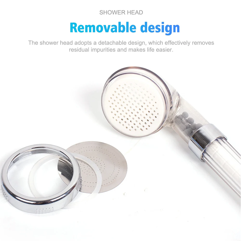 

Water Saving Accessories Replacement Household Easy Install Bathroom Shower Head For Dry Skin Hair Spa With Filter High Pressure