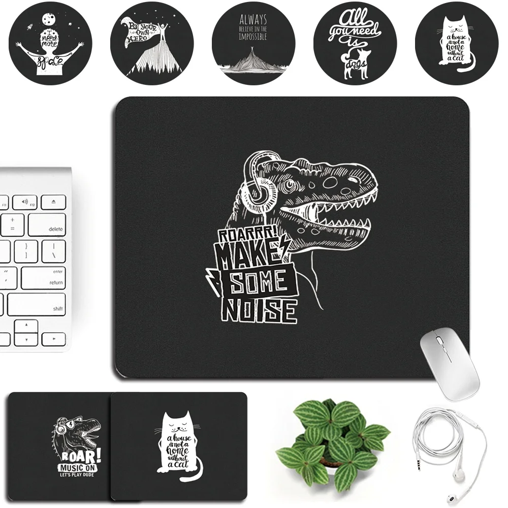 

Computer Mousepad PU Leather Easy clean White Picture Series Waterproof Durable Game Mouse Mat Small Mouse-pad for Office/home