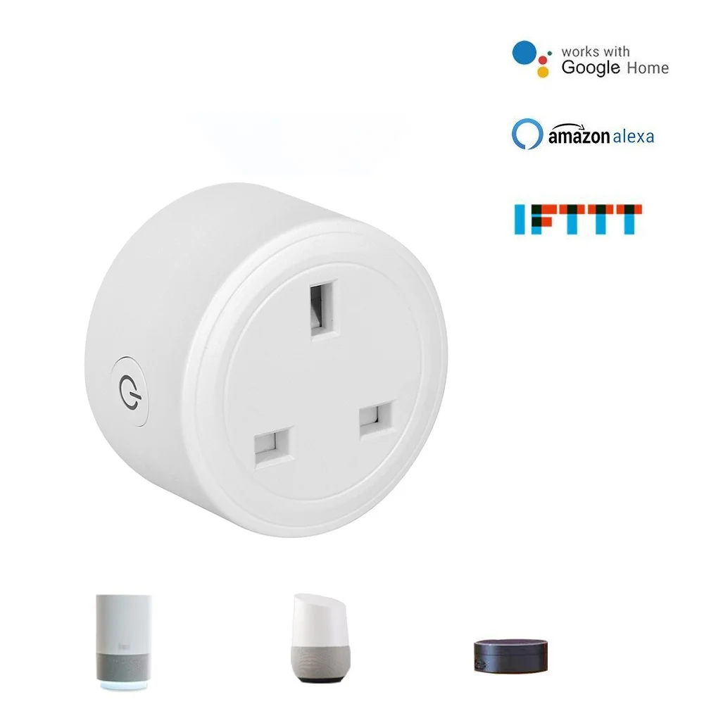

Smart Wifi Socket UK Wireless Plug 16A Timer Remote Control For Tuya APP Work With Alexa Google Home Mini IFTTT