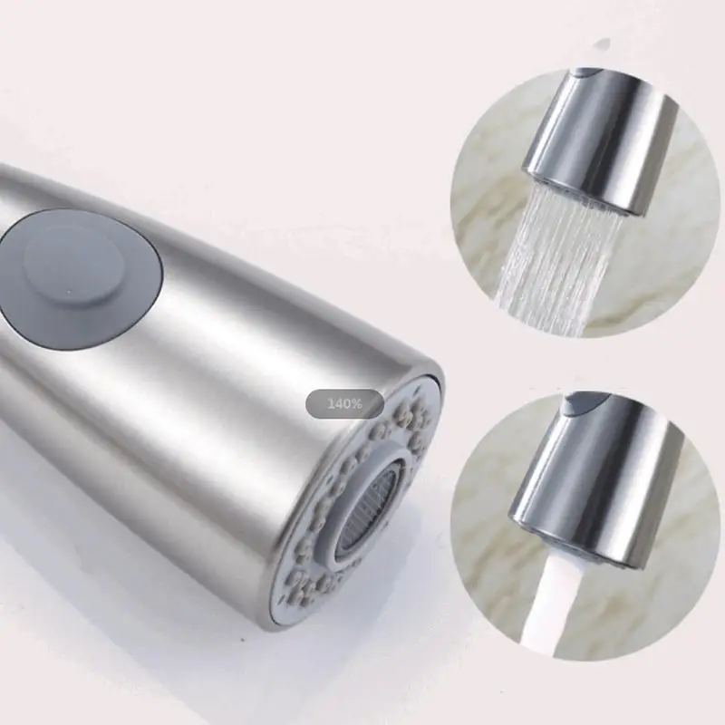 Матовый никель смеситель кран с одним отверстием выдвижной носик и для кухонной