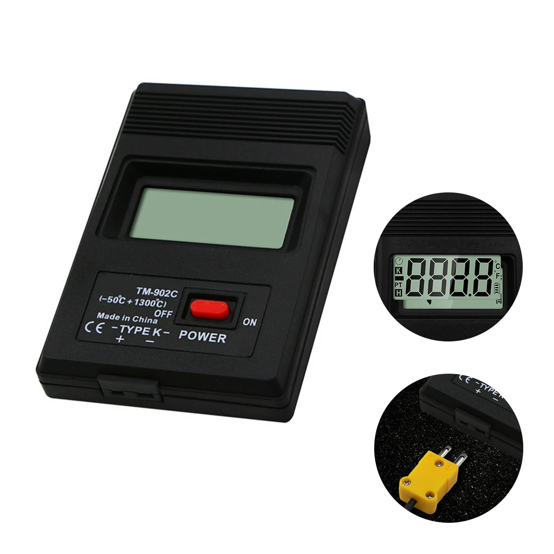 Цифровой измеритель температуры TM902C K-тип термометр датчик + термопара детектор