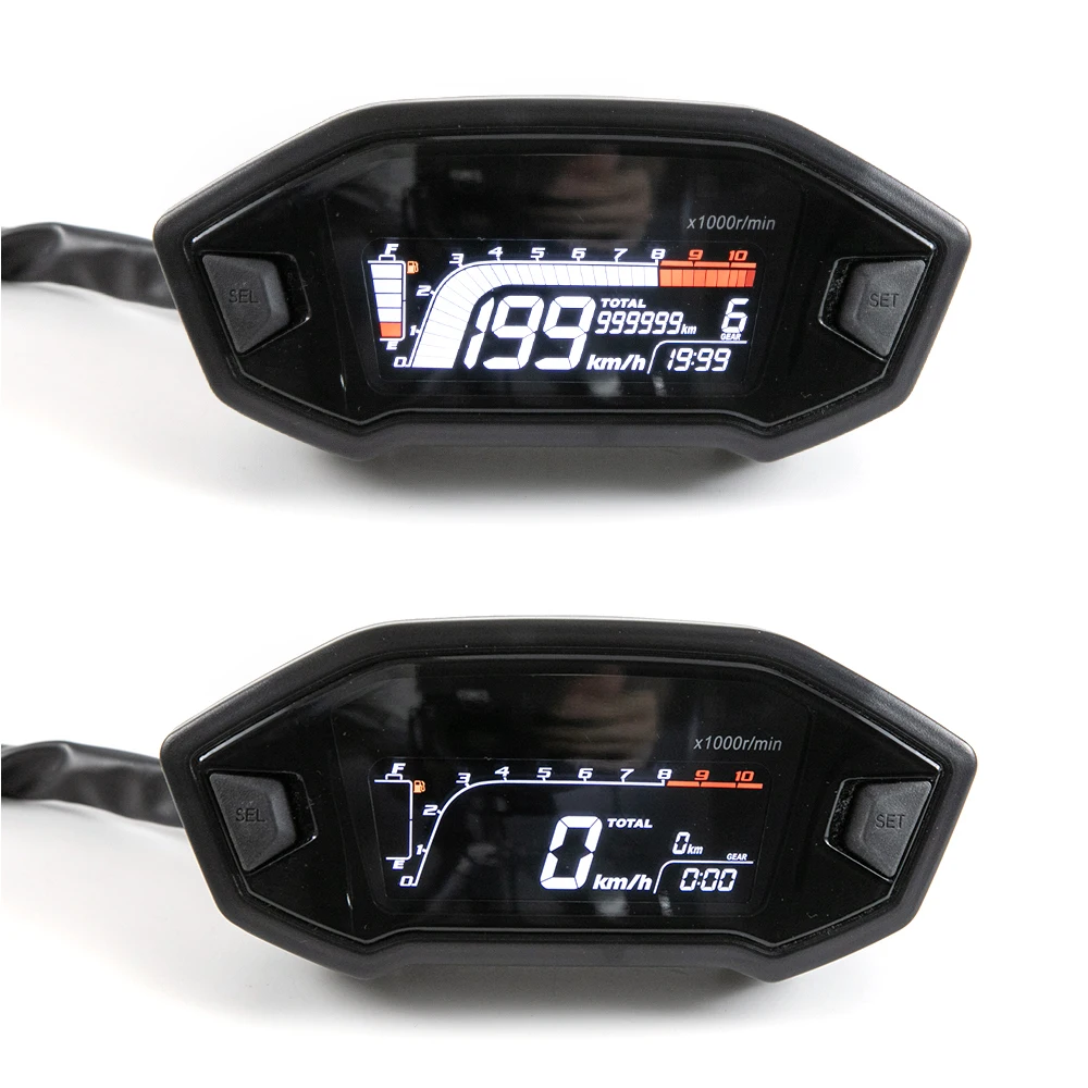 

New style VA screen motorcycle LCD speedometer seven color backlight optional backlight digital Odometer