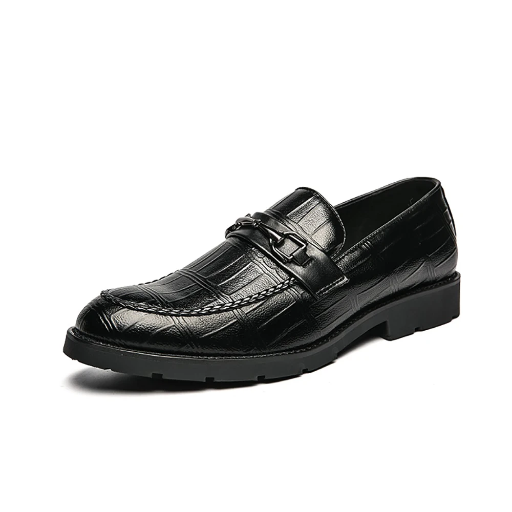 

Men's Leather Flat Shoes Spring And Autumn All-Match Mens Business Shoes Suits British Casual Middle-Aged Dad Men Loafers