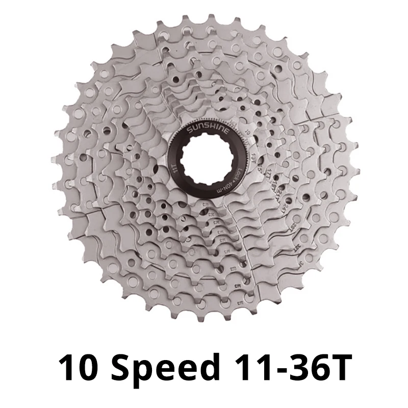 11-36T Silver SUNSHINE MTB дорожный велосипед 10 скоростей велосипеда трещетки маховик 10S 25/28/32/36/40/42/46/50 т в сутки для deore m6000 SRAM деталь для велосипеда - Цвет: 11-36T Silver