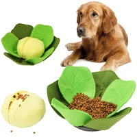 funny increase iq training dog toys cabbage shape dog sniffing mat pet slow feeding bowl toys interactive puppy food dispenser