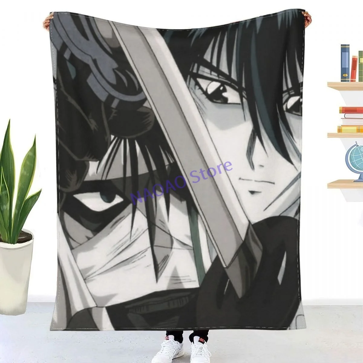 

Kenshin Himura Vs Makoto Shishio Throw Blanket Sheets On The Bed, Blanket On The Sofa, Decorative Lattice Bedspreads, Sofa Cover