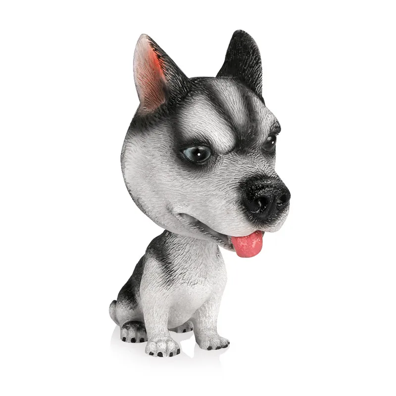 Huskie-Stand Автомобильные украшения, смола, милый кивком, декоративная собачка, кукла, украшение салона автомобиля, качающаяся голова, собачья фигурка, игрушки, аксессуары - Название цвета: Huskie-Stand